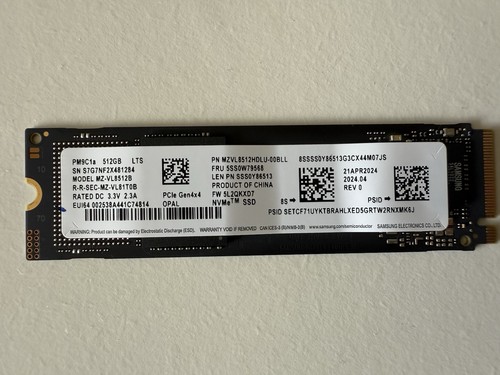 Samsung ssd 512 - 512, m.2