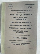 Land Rover, militare, manuale