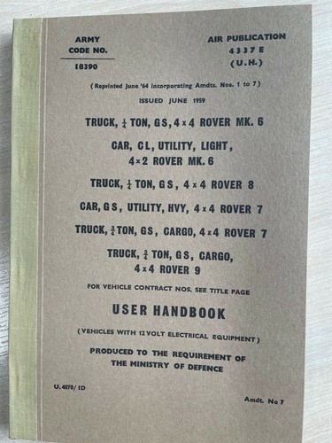 Land rover militare - rover,, manuale