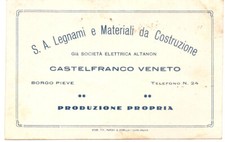 Castelfranco Veneto Borgo Pieve Treviso Altanon biglietto visita legno edilizia