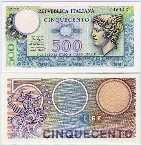 Repubblica italiana 500 lire - repubblica,
