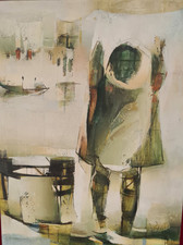 TULLIO BONSO PITTORE VENETO ( MARTELLAGO VENEZIA 1924) DIPINTO AUTENTICA