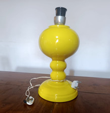 Lampada da tavolo vintage Giallo ceramica da restaurare