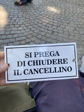 Insegna Tabella Smalta Si