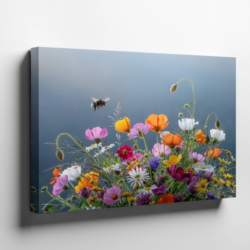 Arte parete tela fiori - da,