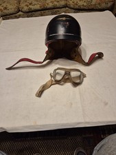 casco VINTAGE da motociclista con occhiali anni 50 con occhiali marca AGV ITALY