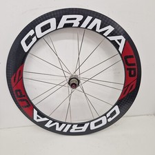 Ruota posteriore tubolare in carbonio Corima Up S, mozzo libero Campagnolo.