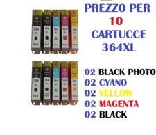10 CARTUCCE PER HP PhotoSmart