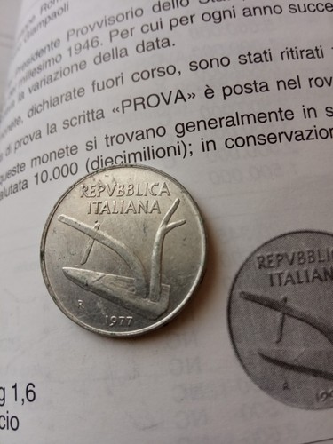 Moneta lire del 1977 2 - 10,
