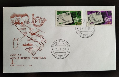 Italia 1968 fdc codice di - fdc,