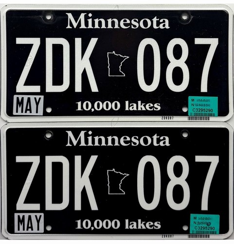 Coppia targhe minnesota - coppia,