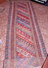 vero antico tappeto passatoia caucasico shirvan-ganje 389x95. e, persiani corsie
