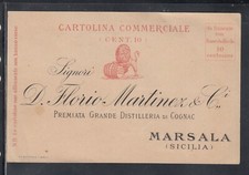 Cartolina Commerciale Marsala Distilleria di Cognac Florio Martinez KY1858