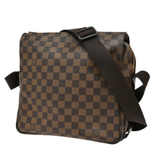Borsa a tracolla Louis Vuitton Naviglio Damier Ebene pelle marrone N45255 35KB609
