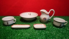 ACCESSORI PER BAMBOLE VINTAGE - SET DA BAGNO IN PORCELLANA CASA DELLE BAMBOLE