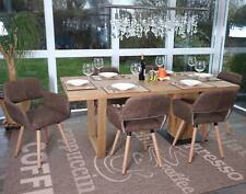 Set 6 sedie sala da pranzo sedia HWC-A50 II, retrò anni 50, tessuto, vintage marrone