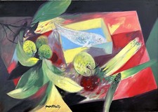 Gigi Martorelli - Natura morta olio su tela CM.50X70  Anni 80