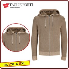 cardigan uomo zip TAGLIE FORTI