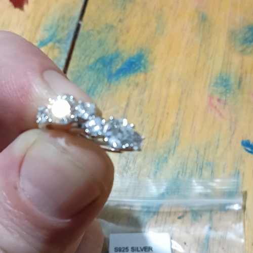 Anello fascia argento - in,