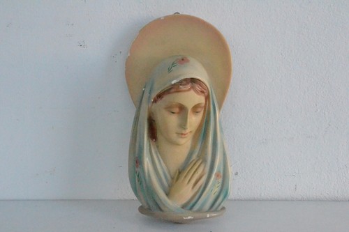 Vecchia madonna gesso - vecchia,