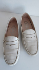 Mocassini Tod's Gommino originali pelle effetto coccodrillo avorio taglia 36 come nuovi