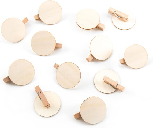 Mollette legno naturale - -, in