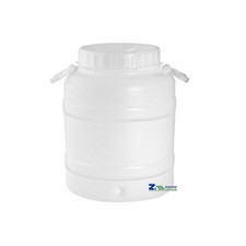 FUSTO CONTENITORE BOCCA LARGA 30 LT. BIANCO PER ALIMENTI CON TAPPO A VITE