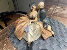 Statuina ceramica art deco italiana firmata Guido Cacciapuoti anni '30 grande -Leggi