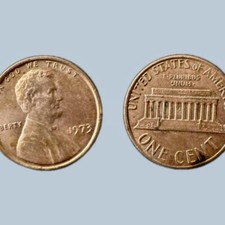 Penny Lincoln 1973 un centesimo senza marchio di zecca - moneta rara d'epoca