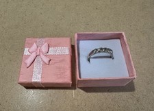 Anello Veretta Argento 925 Con Zirconi Bianchi 2GR 16.8MM