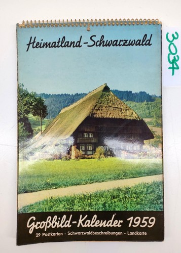 Calendario 1959 foresta nera - calendario,