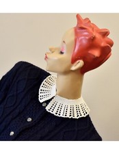 COLLETTO  BAMBINA BIANCO AD UNCINETTO