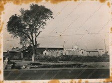1934 LATINA Littoria Cantiere Principale costruzione baracche operai Fotografia