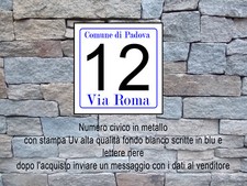 Numero Civico In Metallo Misura 10*10 Cm RESISTENTE no adesivi stampa UV 