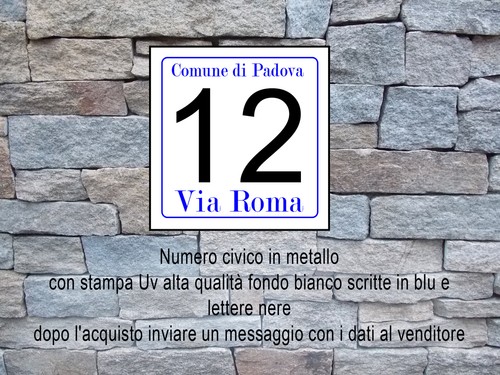 Numero civico metallo - civico,
