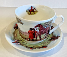 Roy Kirkham TALLY HO Breakfast Cup Saucer Horse Hound Bone China Boxing Day Hunt