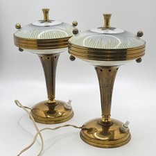 COPPIA 2 TABLE LAMPADE OTTONE