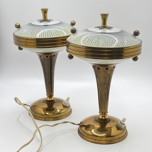Coppia table lampade ottone - coppia, 2