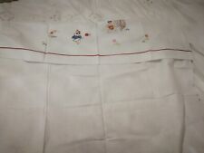 lenzuolo (con federa) lettino/carrozzina ricamato a mano 