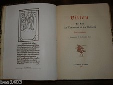 Villon  Le Lais le Testament et les Ballades. Testo originale Torino Chiantore