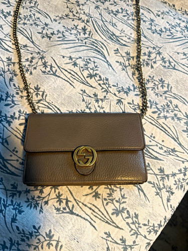 Gucci gray shoulder bag logo - shoulder,