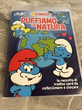 CONAD PUFFIAMO LA NATURA - Album Card COMPLETO - i Puffi 2012 Figurine + Gioco