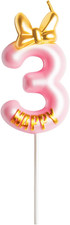 7CM Candele Compleanno Rosa