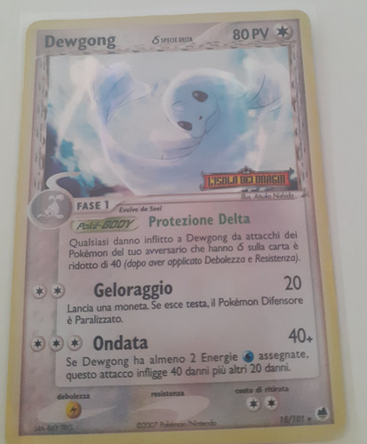 Carta pokemon dewgong reverse - pokemon,