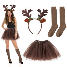 3 Pezzi Costume Renna Donna