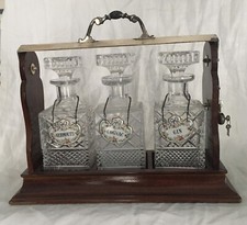 Set bottiglie per liquori in cristallo vintage