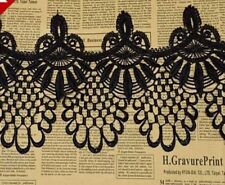 Pizzi Macramè al metro in tessuto poliestere colore nero altezza 11cm