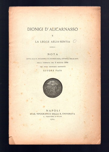 Dionigi alicarnasso la - d'alicarnasso,