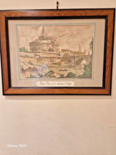 Stampe Roma Sparita Castel Sant'Angelo Vintage 1980