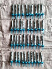 SET/KIT 40 DI CANDELLINE PER LA TORTA, FESTA, COMPLEANNO, PARTY AZZURRO/BIANCO